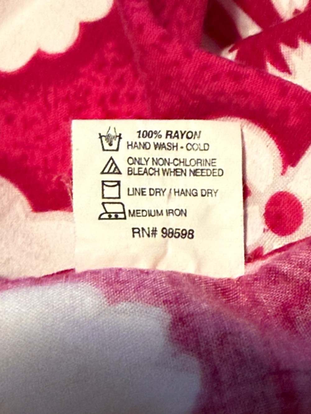 Koko Knot Hibiscus Print Sarong Pareo Wrap Fuchsia White O/S - Picture 5 of 5
